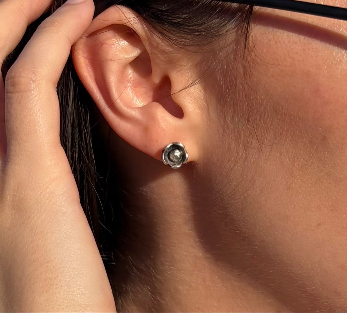 Sterling Flower Studs