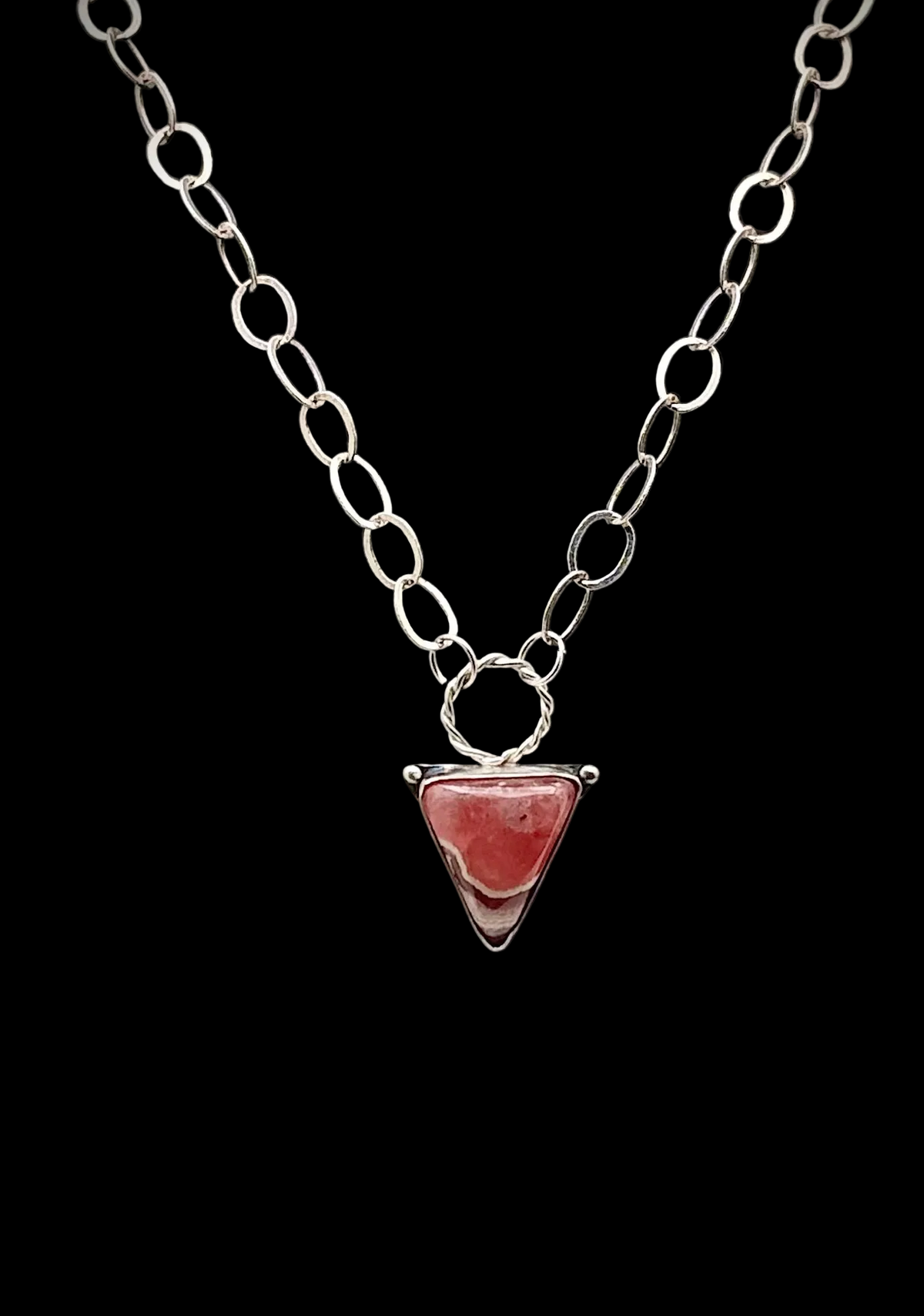 Sterling Rhodochrosite Neckpiece