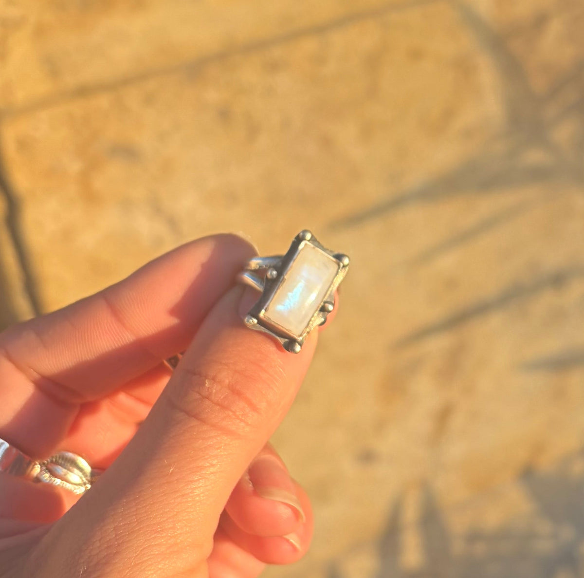 Sterling Moonstone Ring