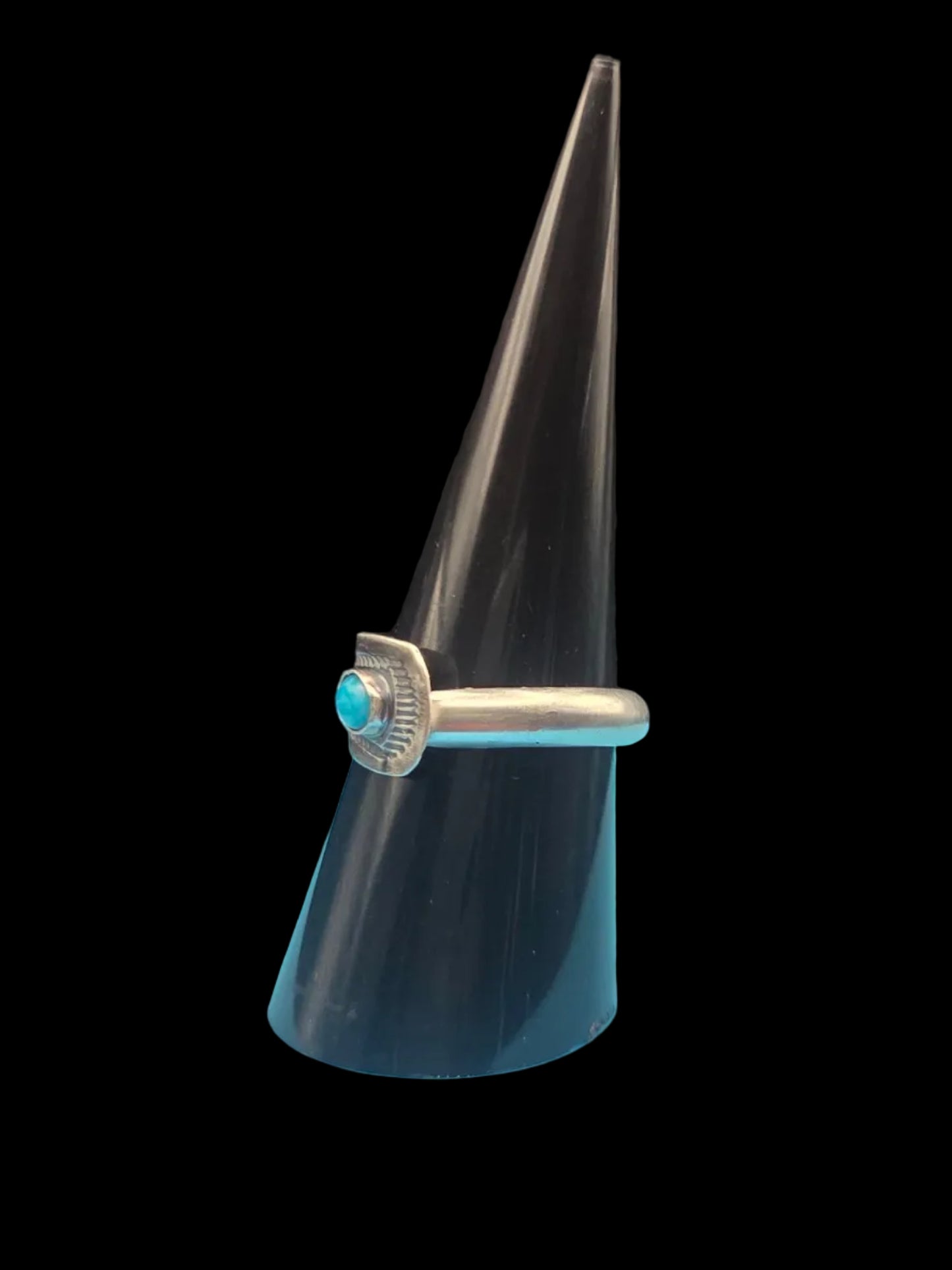 Sterling Spoon Ring with Turquoise